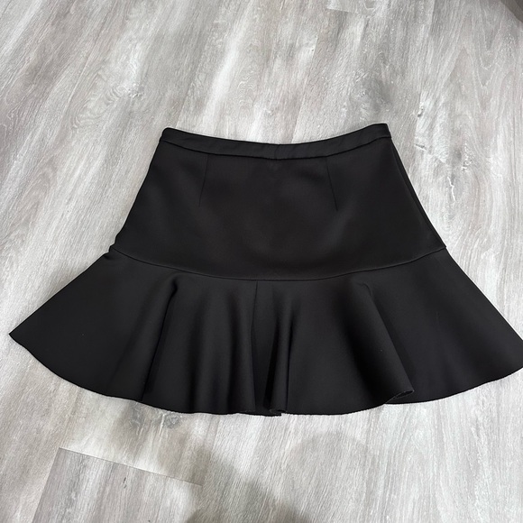 Topshop Peplum Scuba Skirt 6 Black - Picture 2 of 6